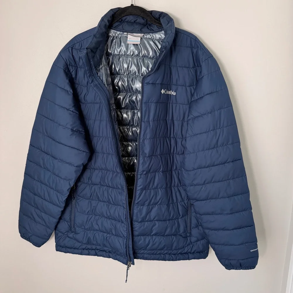 Columbia Omni‎ Heat Mens Puffer Jacket (LG) Quilted Full Zip Gorpcore Outdoor